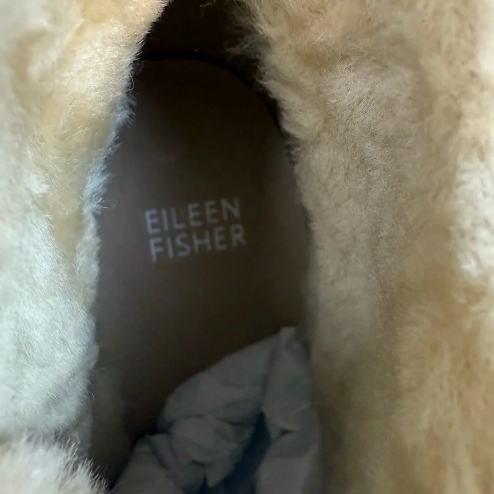 Eileen Fisher Wmn’s Alpine Genuine Shearling Wedge Bootie Ankle Boot-Sz 10M, NIB
